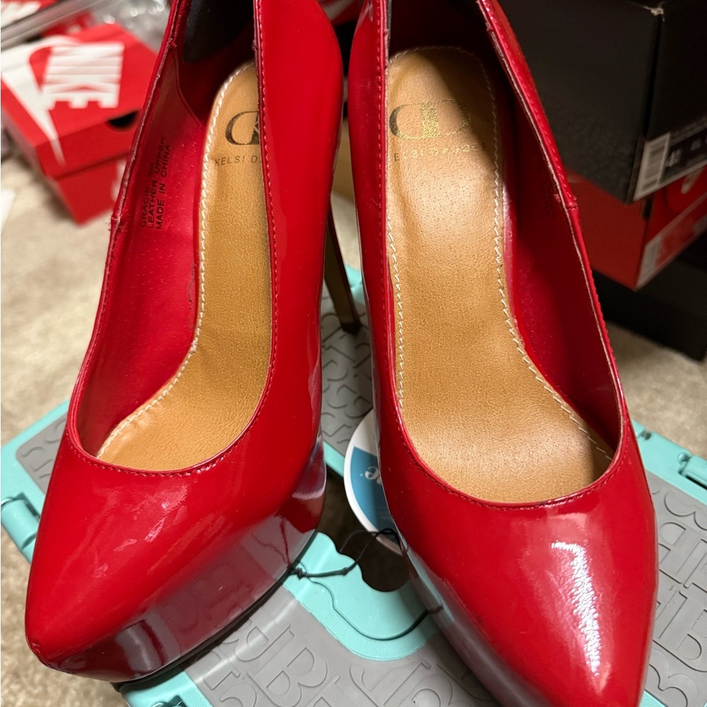Red Platform Heels